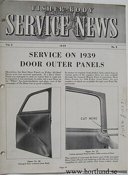 1939 Fisher Body Service News Door Panels