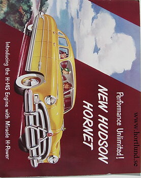 1951 Hudson Hornet broschyr