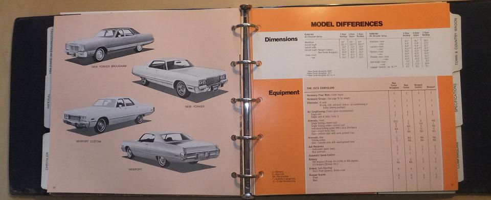 1973 Chrysler & Imperial Data Book and Car Selector Dealer Album - 6