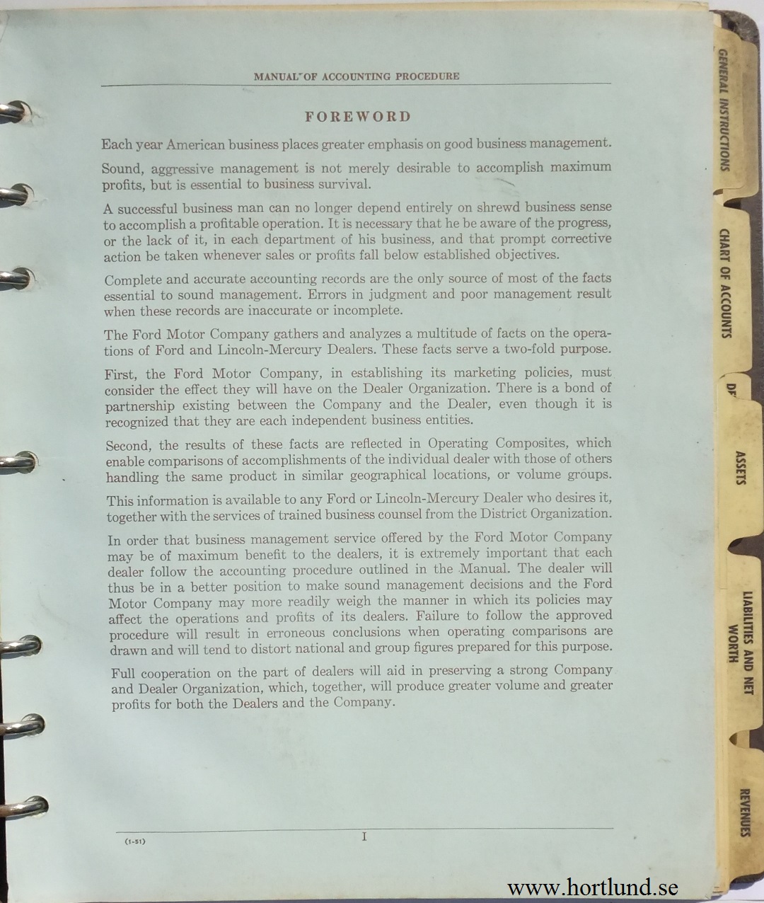 1951 Ford Motor Company Manual of Accounting Procedure - 2