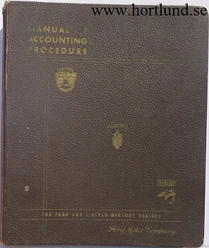 1951 Ford Motor Company Manual of Accounting Procedure