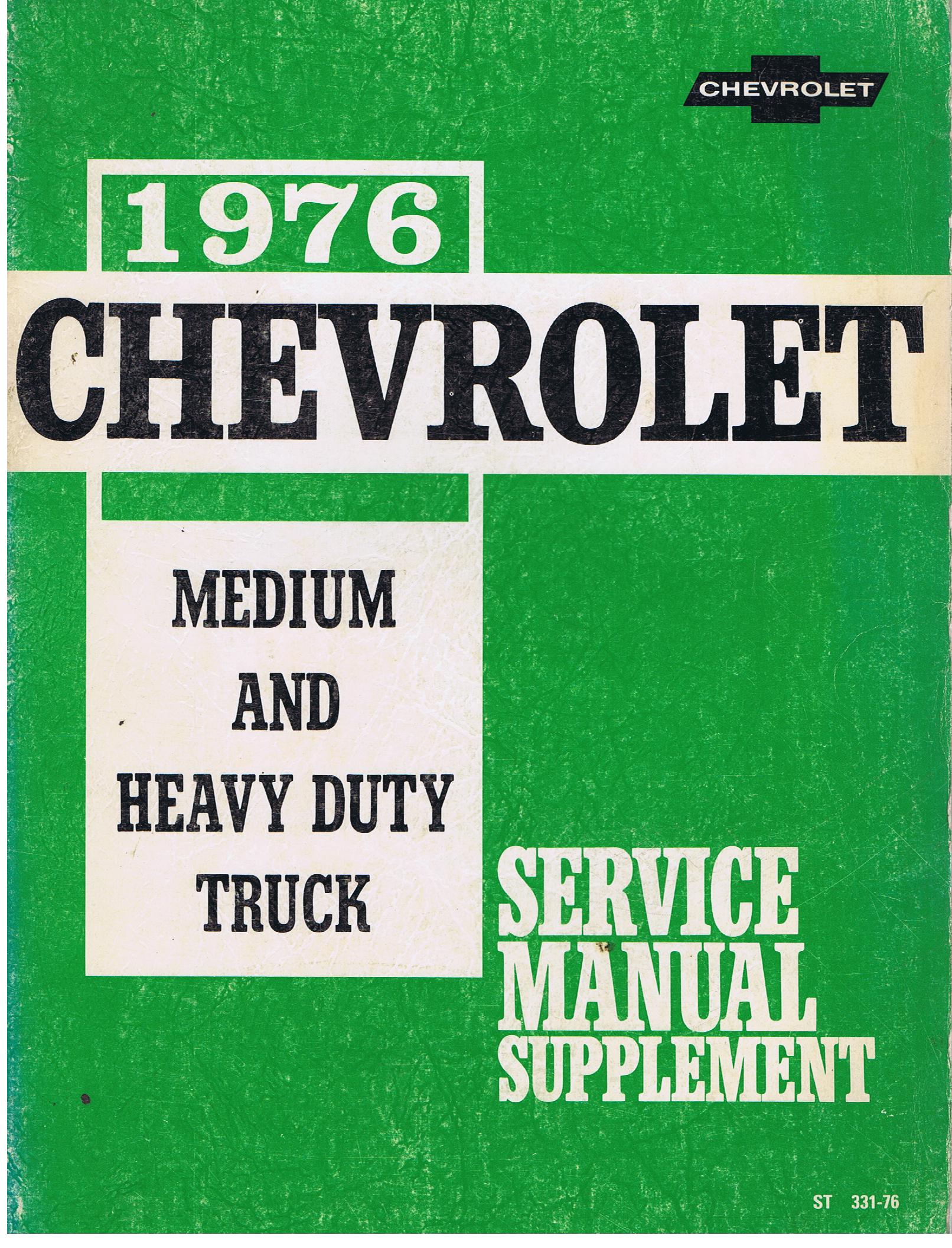 1976 Chevrolet Medium and Heavy Duty Truck Service Manual Supplement