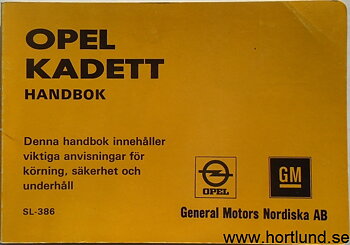 1976 Opel Kadett Handbok