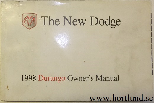 1998 Dodge Durango Owner's Manual