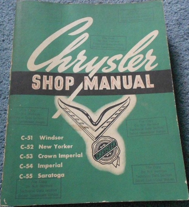 1951 - 1952 Chrysler och Imperial Shop Manual