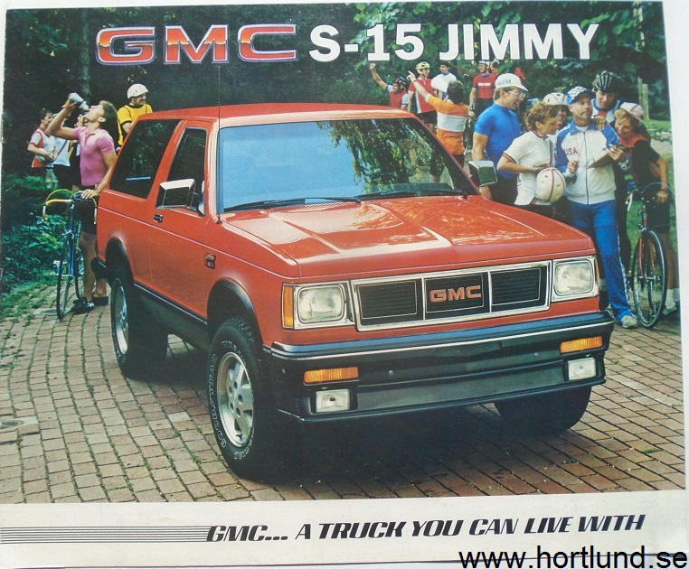 1985 GMC S-15 Jimmy Broschyr