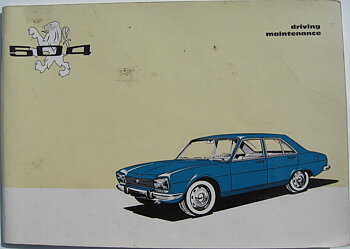 1971 Peugeot 504 Instruktionsbok
