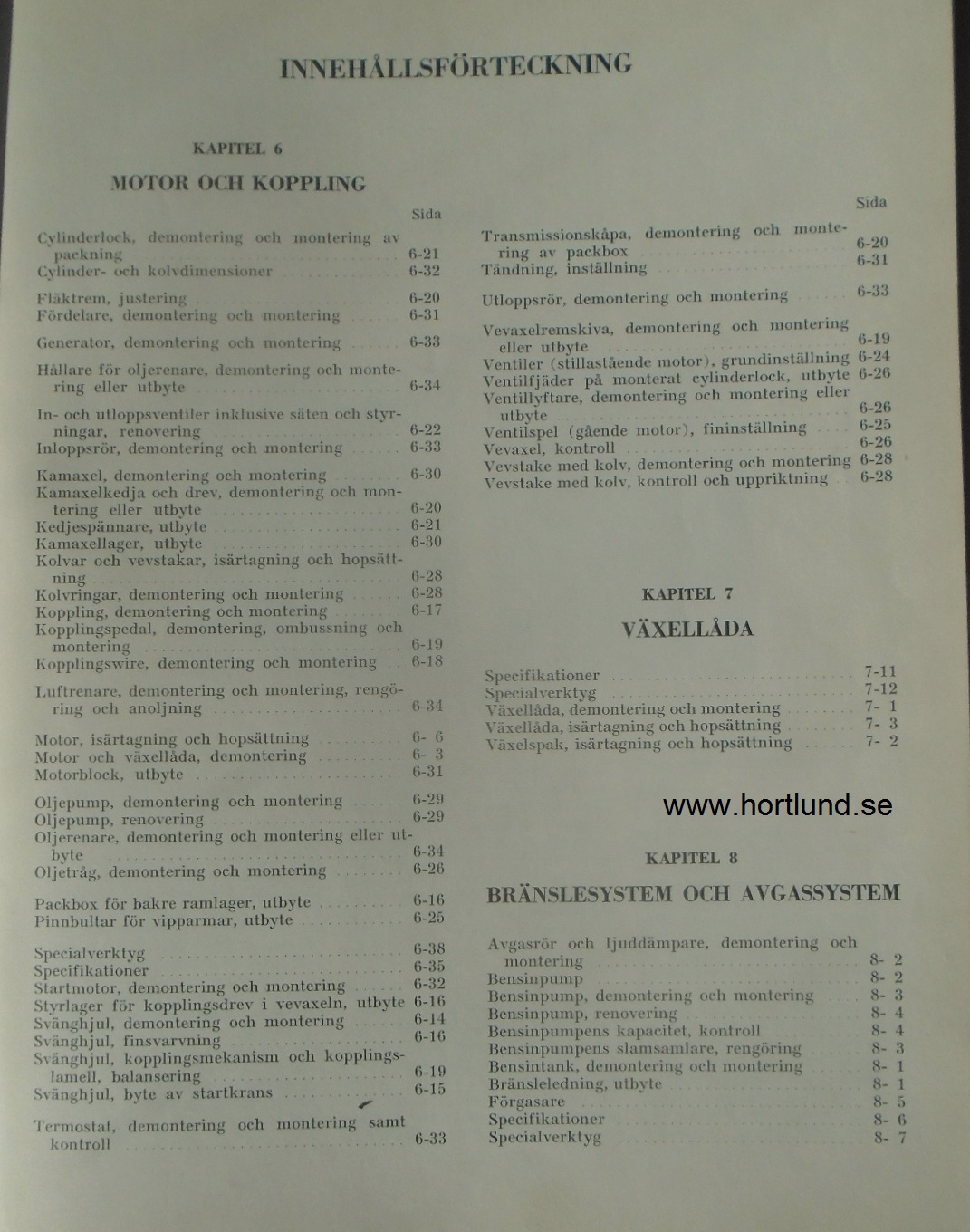 1963 Opel Kadett Servicehandbok Motor, Växellåda-Bränslesystem - 2