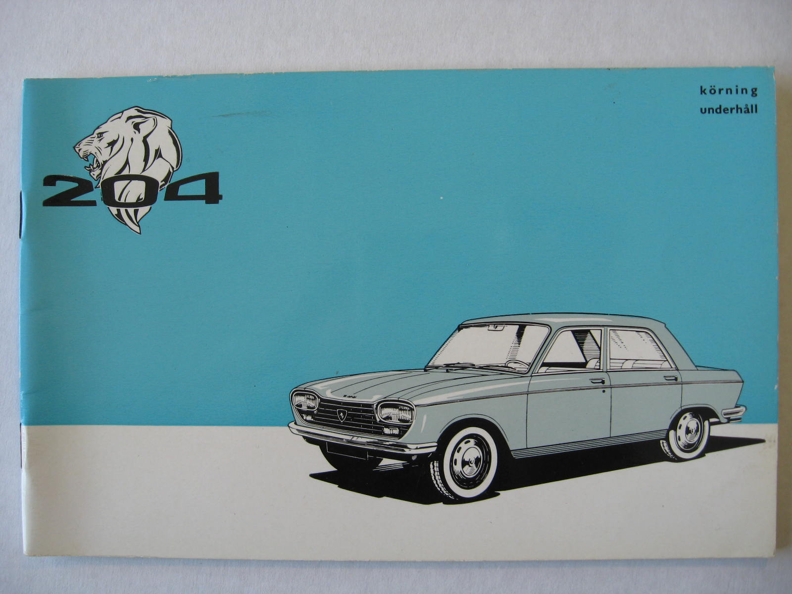 1973 Peugeot 204 Instruktionsbok