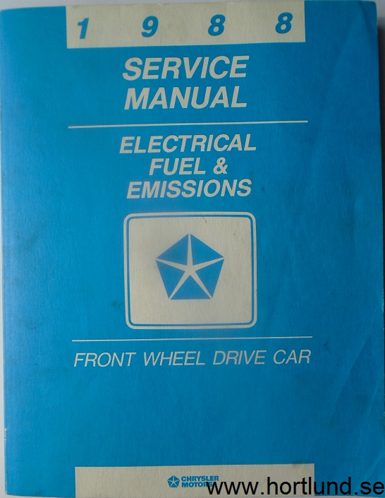 1988 Chrysler Dodge Plymouth Front Wheel Drive Service Manual 2