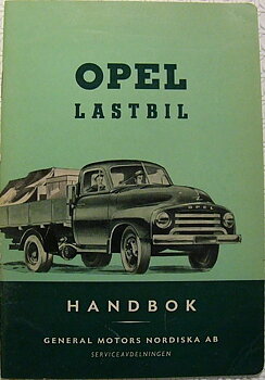1957 Opel Blitz 330 & 375 Lastbil Handbok