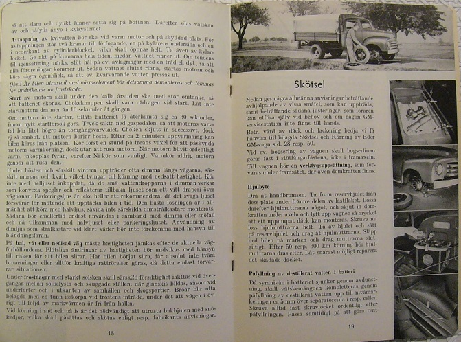 1957 Opel Blitz 330 & 375 Lastbil Handbok - 2