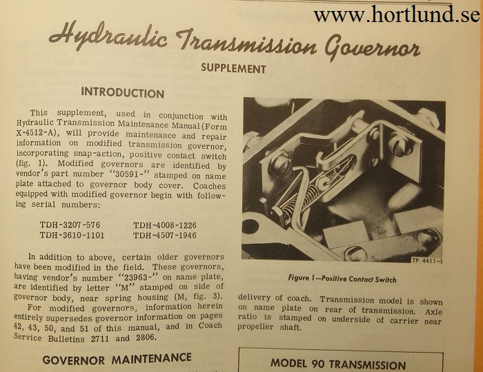 1945-1957 GMC GM Coach  Hydraulic Transmission, Clutch and Controls Maintenance Manual - 5