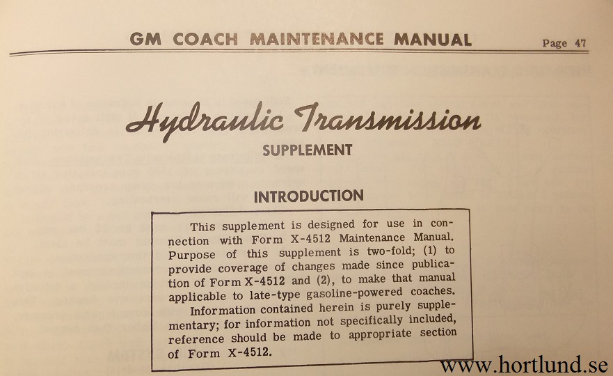 1945-1957 GMC GM Coach  Hydraulic Transmission, Clutch and Controls Maintenance Manual - 4