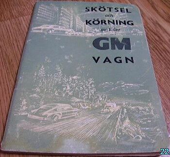 1951 GM Skötsel och körning av Eder GM vagn