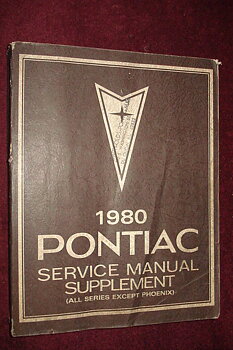 1980 Pontiac Service Manual supplement alla modeller