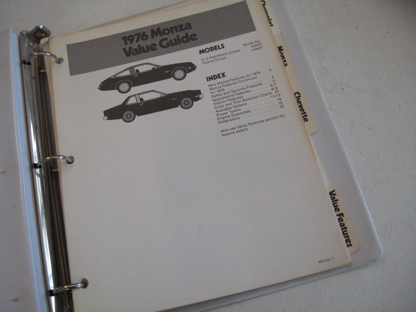 1976 Chevrolet Car Value Guide Monza Chevette - 2