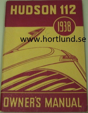 1938 Hudson 112 Owner's Manual