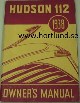 1938 Hudson 112 Owner's Manual