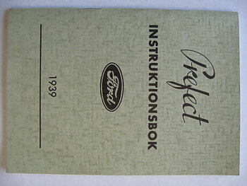 1939 Ford Prefect Instruktionsbok svensk