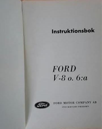 1957 Ford Instruktionsbok svensk original - 2