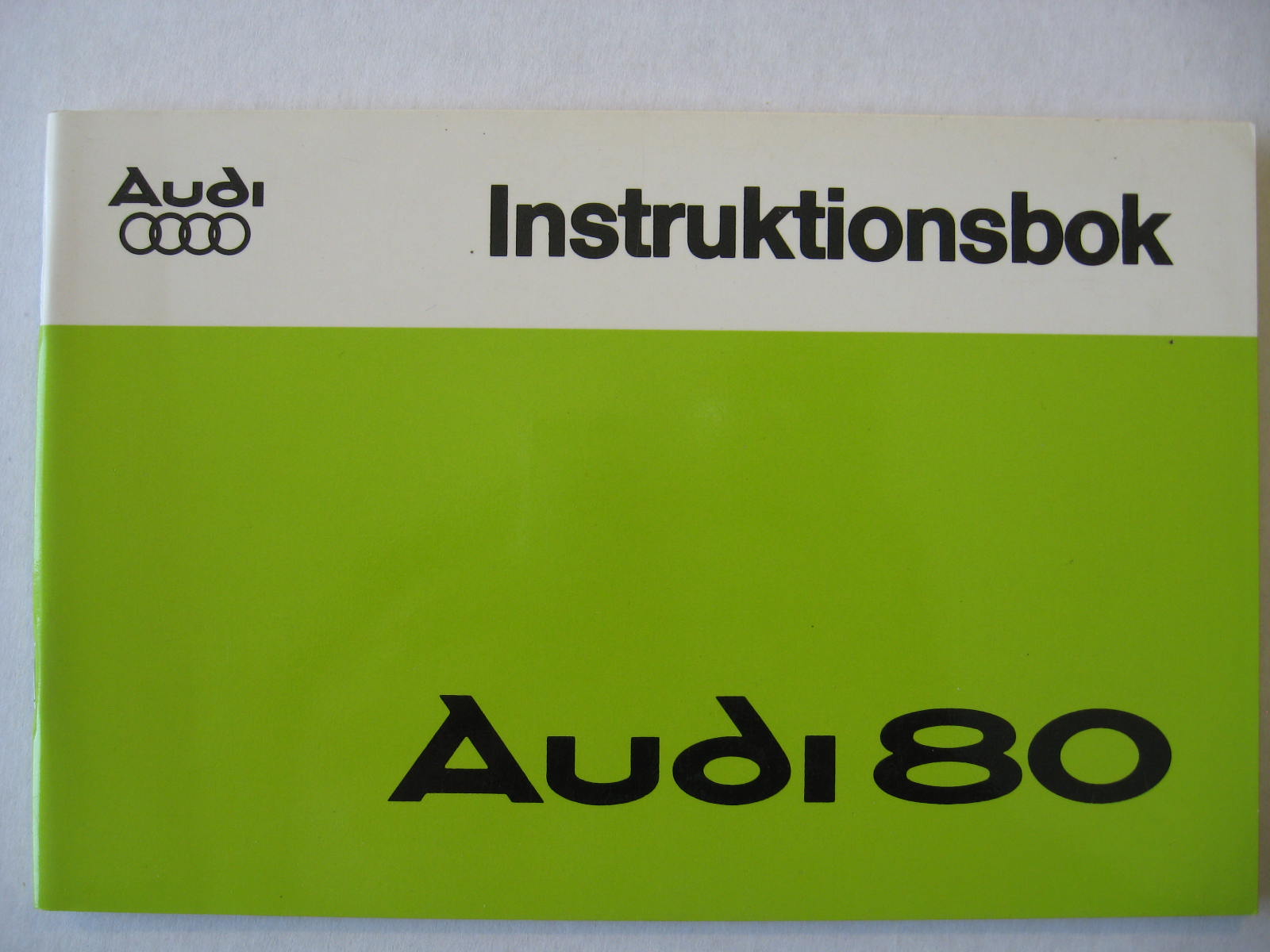1978 Audi 80 Instruktionsbok