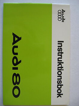1978 Audi 80 Instruktionsbok