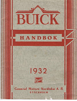 1932 Buick Handbok Svenskt unikt original!
