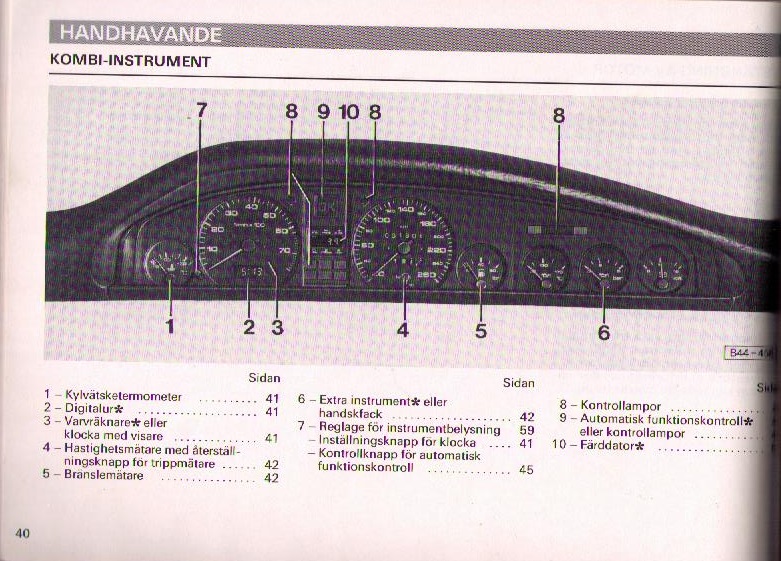 1988 Audi 100 Instruktionsbok 6/88 - 2