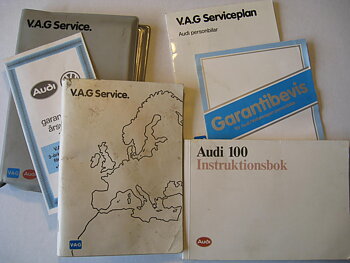 1988 Audi 100 Instruktionsbok 6/88