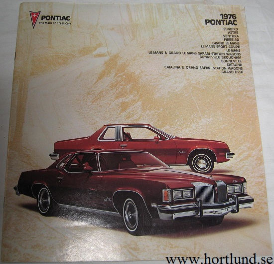 1976 Pontiac broschyr stor alla modeller