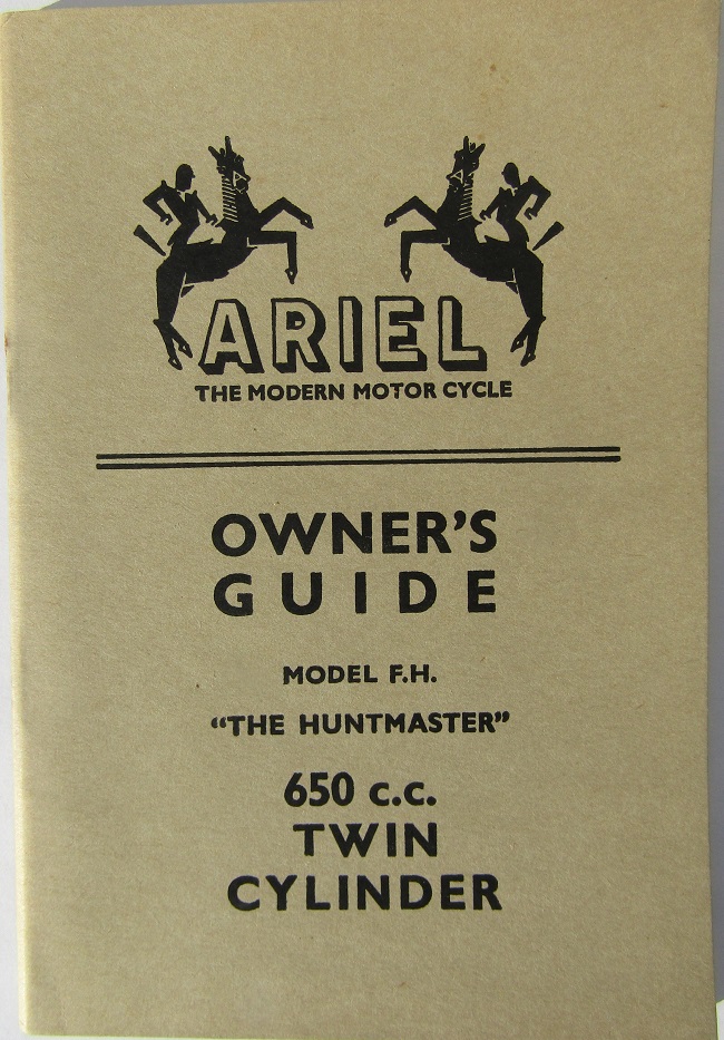 1958-59 Ariel 500 cc FH Huntmaster Owners' Guide