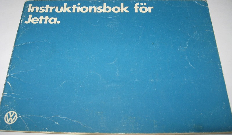 1982 Volkswagen VW Jetta Instruktionsbok