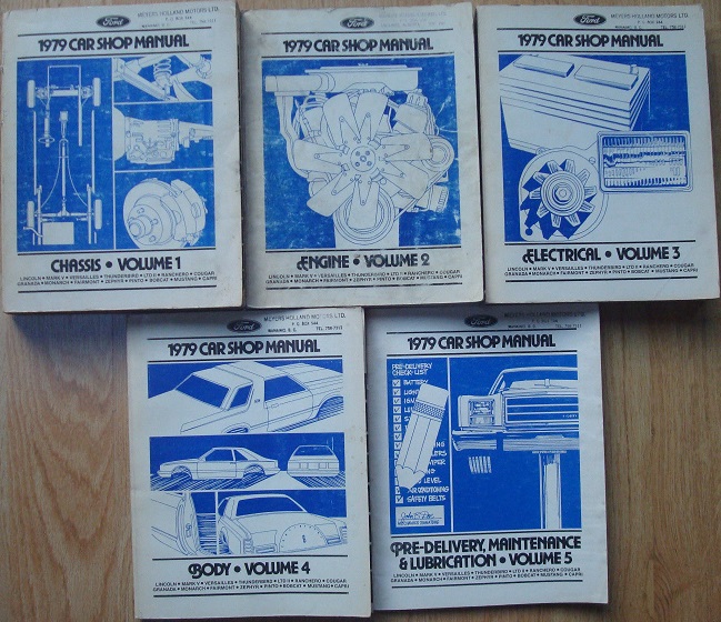 1979 Ford, Cougar,  Mustang, Thunderbird, Pinto, Bobcat, Capri, Granada, Monarch, LTD II, Zephyr, Ranchero, Mercury och Lincoln Shop Manual