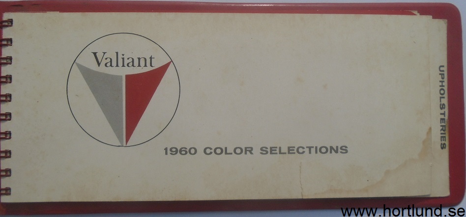 1960 Valiant Color and Upholstery Selections - 2