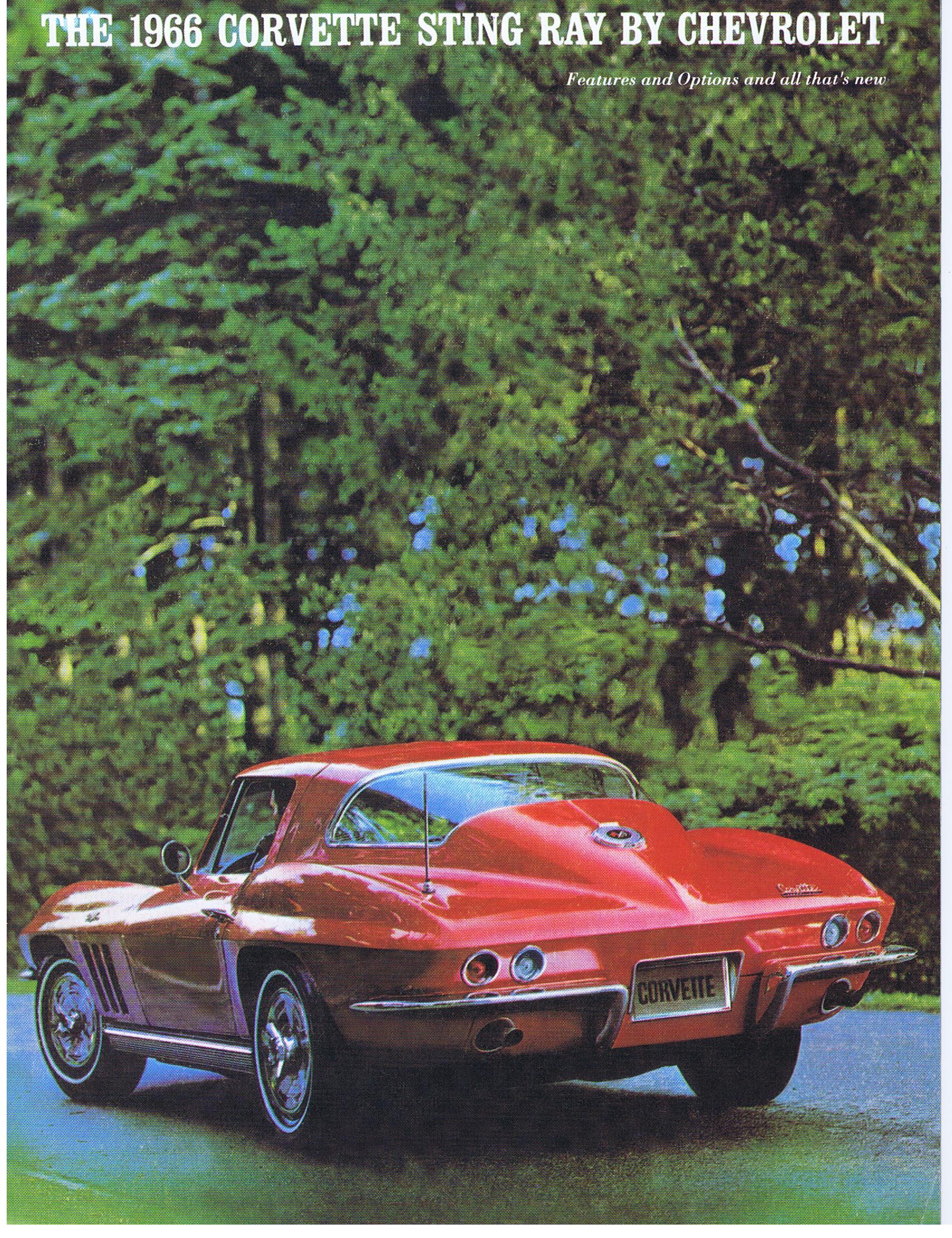 1966 Chevrolet Corvette Broschyr Nytryck