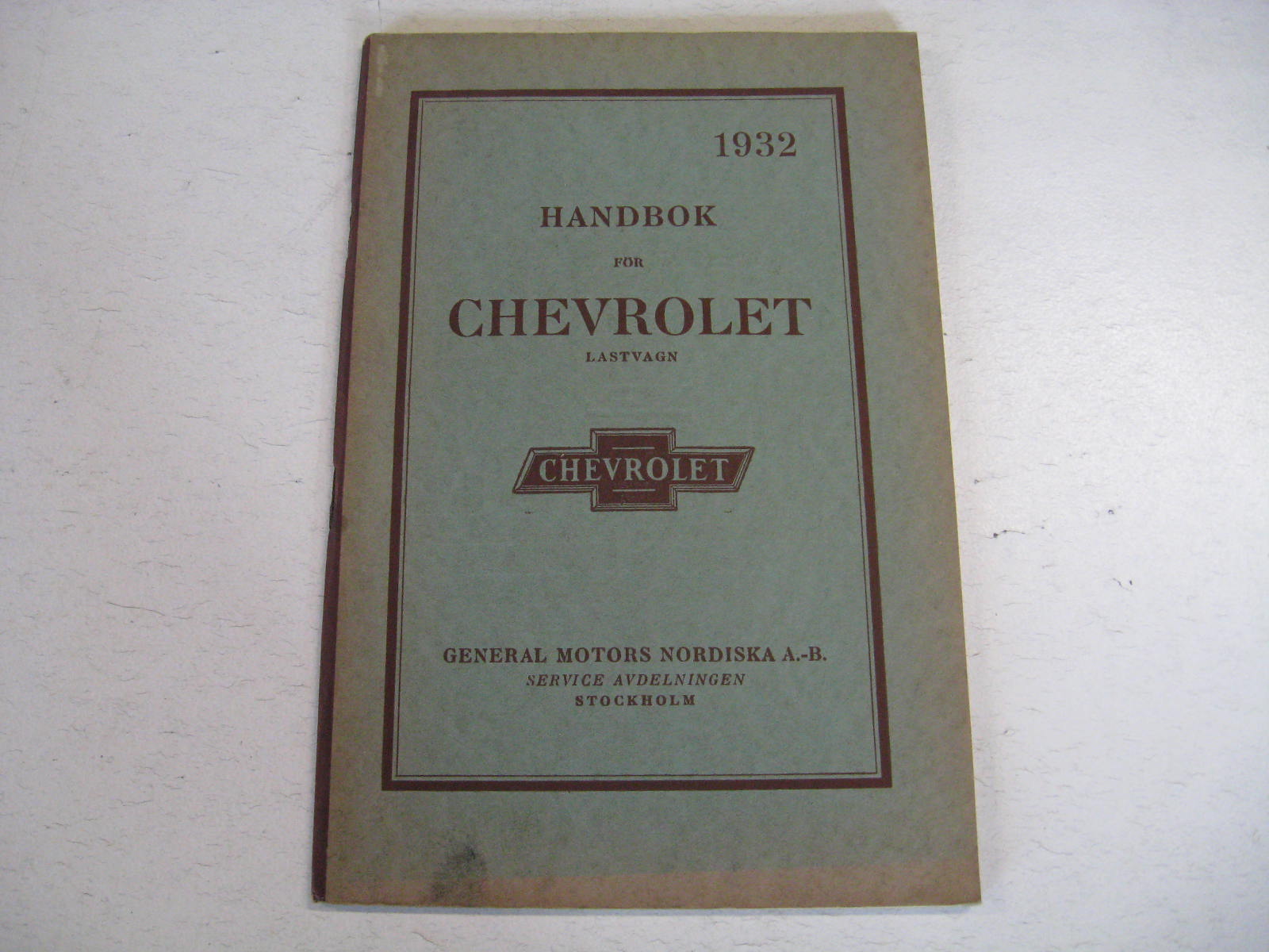 1932 Chevrolet Handbok för Lastvagn svensk