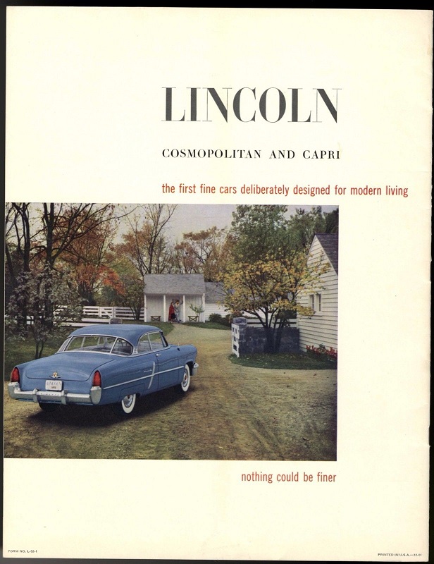 1952 Lincoln broschyr, Lyxbroschyr för 1952 - 2