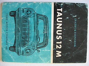 1966 Ford Taunus 12 M instruktiondbok