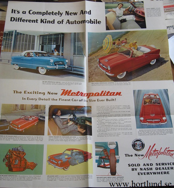 1954 Nash Metropolitan broschyr - 2