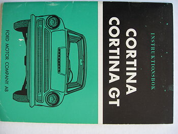 1966 Ford Cortina o Cortina GT Instruktionsbok