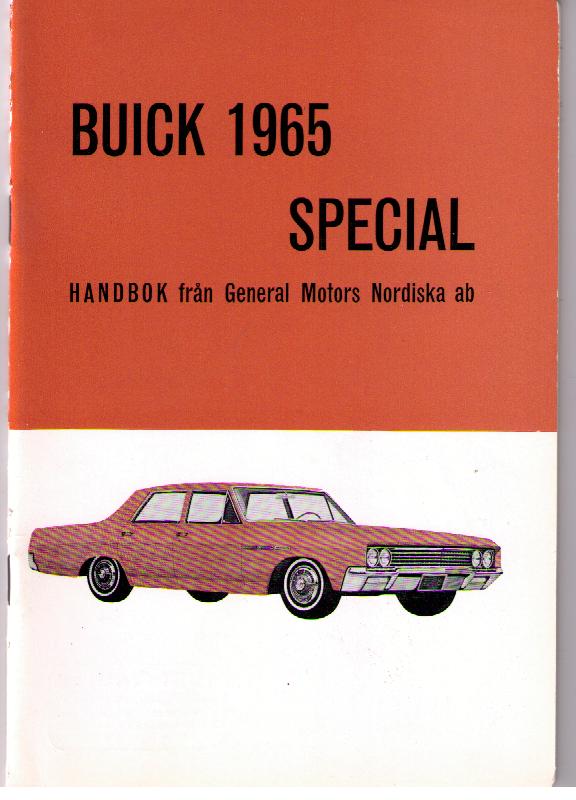 1965 Buick Special instruktionsbok