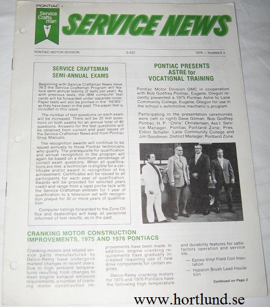 1976 Pontiac Service News S-432 1976-Number 2