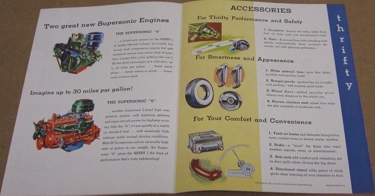 1951 Henry J broschyr. The most important... - 2
