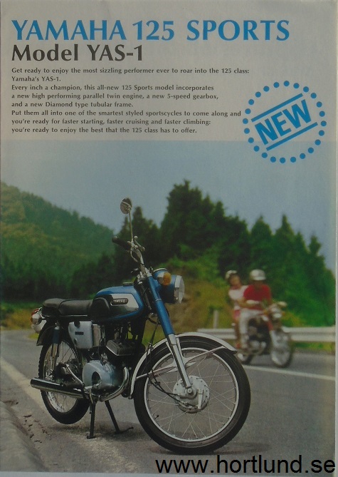 1969 Yamaha 125 Model YAS-1 broschyr