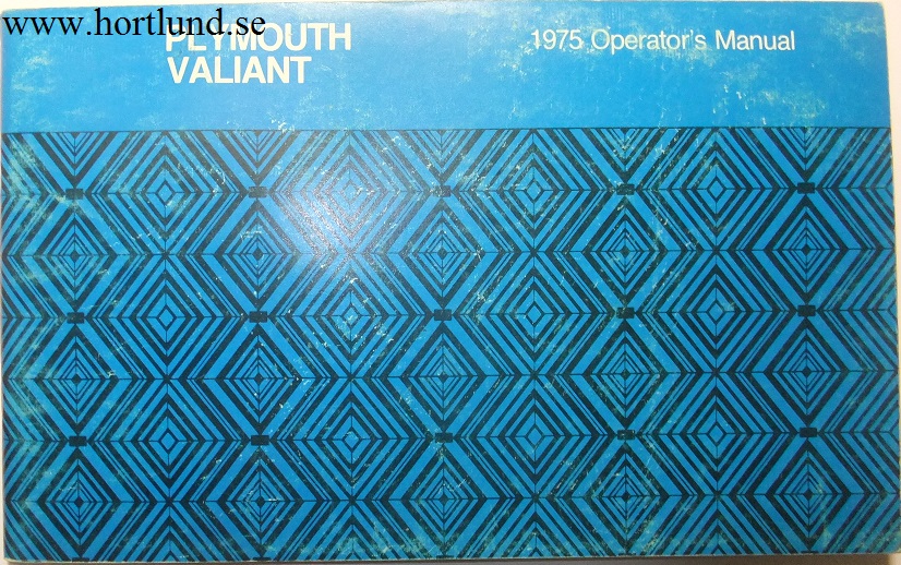 1975 Plymouth Valiant Operator's Manual