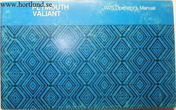 1975 Plymouth Valiant Operator's Manual