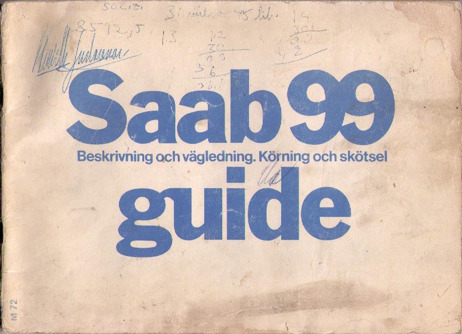 1972 SAAB 99 Guide