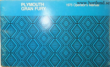 1975 Plymouth Gran Fury Operator's Manual