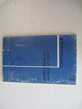 1935 Chevrolet Master Truck Models Instructions and care